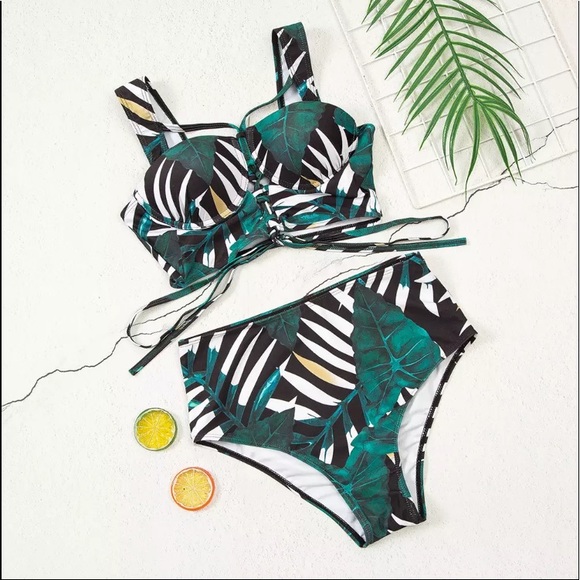 ❌ CLEARANCE Last One 🌟 “The Vivian” Sexy Push-up Tie Front Bikini - Picture 2 of 5